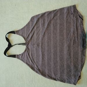 Nike Dri Fit striped gray workout tank size medium
